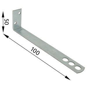 DOOR FRAME CRAMP SAFETY END STAINLESS STEEL 100mm