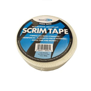 SELF ADHESIVE STANDARD WHITE SCRIM TAPE 65gsm 48mm x 90m