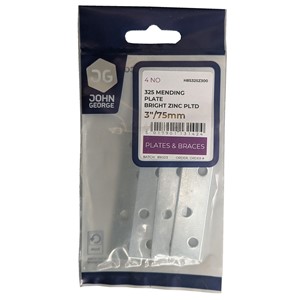JG 325 MENDING PLATE (4 No) BZP 3" (75mm)