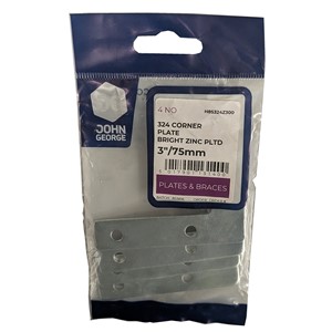 JG 324 CORNER PLATE (4 No) BZP 3" (75mm)