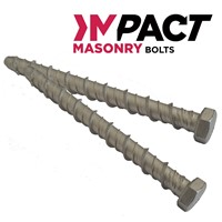 Impact Masonry Bolts - Hex Head - 2 per pack